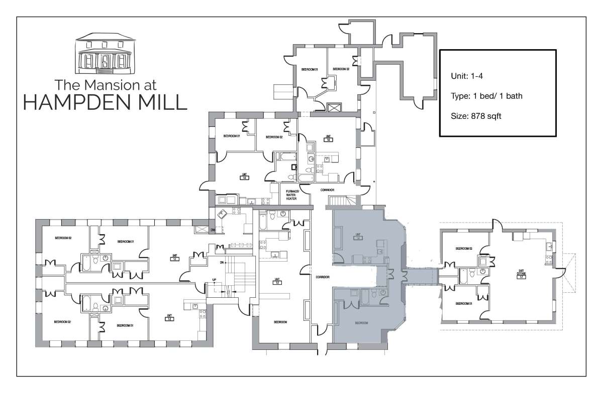 Apartment 104 Studio/ 1 Bath The Mansion at Hampden Mill